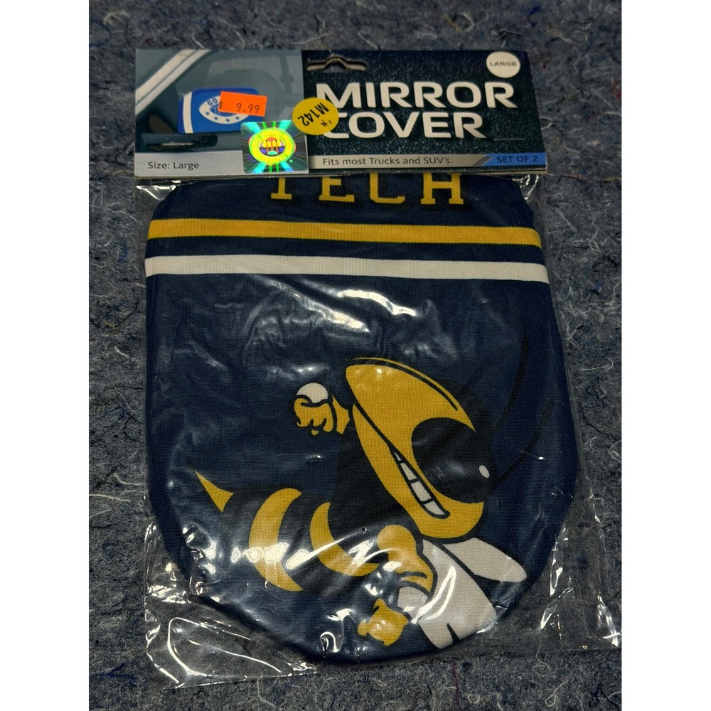 Georgia Tech Yellow Jackets Large Mirror Cover‎ Fits Most Trucks SUVs